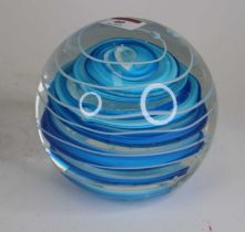 A 20th century art glass paperweight, h.14cm