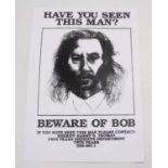 Twin Peaks, a prop poster "Have You Seen This Man? Beware of Bob" 29.5 x 21cm; together with Jive