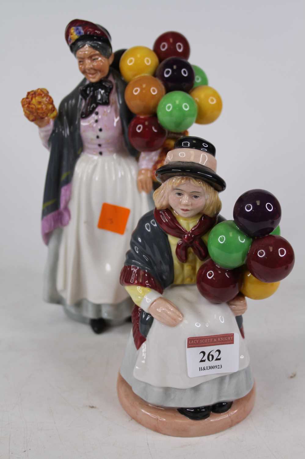 A Royal Doulton figure 'Balloon Girl' HN2818, height 16cm, together with one other 'Biddy Penny