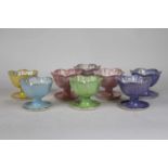 A collection of Maling lustre ware ice cream bowls