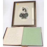 A Victorian scrap album and contents to include letters and musings; together with a Victorian