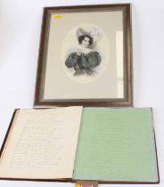 A Victorian scrap album and contents to include letters and musings; together with a Victorian