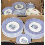 A late Copeland Spode part dinner service in the Portland Vase pattern, to include soup plates,