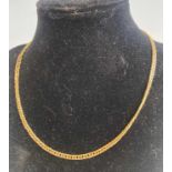 A modern 9ct gold curblink necklace, 7.7g, length 35cm Clasp in good order, and marked 9ct.