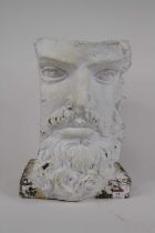 A composite portrait head of a bearded gentleman, h.39cm