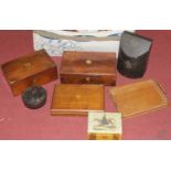 A large collection of miscellaneous items to include Victorian walnut brass bound writing slope,