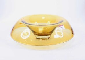 A Schott Zwiesel amber glass bowl, dia.31cm