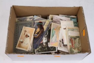 Vintage postcards and ephemera, to include portrait and topographical examples