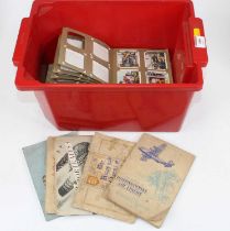 A collection of cigarette cards housed in albums to include John Players International Airliners,