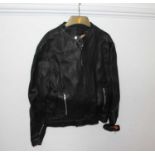 A lady's black leather jacket, as marketed by Mini Motorcars, size XL