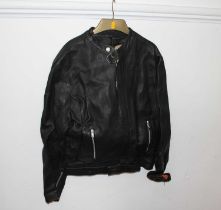A lady's black leather jacket, as marketed by Mini Motorcars, size XL