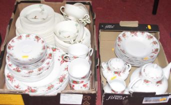 A Royal Doulton part dinner service in the Coppice pattern; together with a Western China dinner and