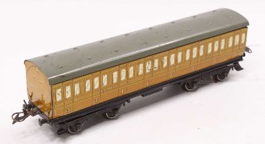 1935-41 Hornby No.2 Passenger coach NE 1st/3rd very few marks, silvering is hardly marked (VG-E)