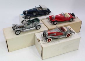 A collection of four various boxed Danbury and Franklin Mint 1/24 scale diecasts to include a 1934