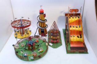 A collection of six various scratchbuilt fairground rides and amusements to include The Octopus