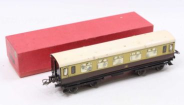 1937-41 Hornby No.2 Corridor coach GW 1st/3rd very few marks, silvering is excellent (VG-E) (BE)
