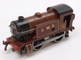 1937-9 Hornby 0-4-0 No.1 Special tank loco clockwork, LMS No.70, shadowed sans serif letters &