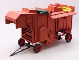 A very well made battery operated model of a Marshall threshing machine, constructed by Peter Day of