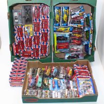 Three trays containing a quantity of mixed mainly modern release diecast collectables to include Hot