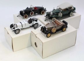 A collection of Franklin Mint and Danbury Mint 1/24 scale diecast vehicles to include a 1927 Stutz
