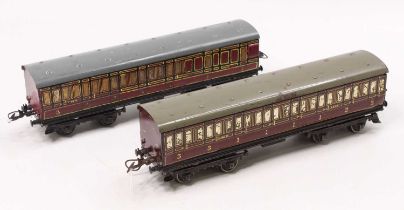 Two 1935-41 No.2 passenger coaches, LMS. Both in very poor condition.