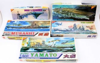 Nichimo Warship kits 1.600 scale, 6001 - H.I.J.M.S Yamato, 6002 - Musashi , 1.500 scale, 5007 - H.