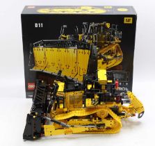 Lego Technic No. 42131 CAT D11 Bulldozer (app controlled), a built example complete with all