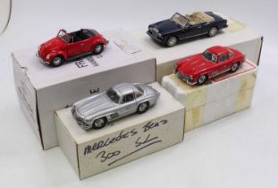 A collection of four boxed Danbury and Franklin Mint diecasts, all 1/24 scale, to include a 1967