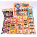 A collection of ERTL Loony Tunes, Garfield, and Dennis The Menace diecasts, with specific examples
