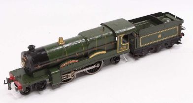 1936-9 Hornby E320 20v AC electric 4-4-2 loco & tender GWR ‘Caerphilly Castle.’ Black smokebox, 4
