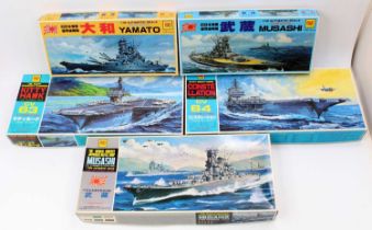 Otaki Warship kits 1.800 scale, 6 - US Navy Kittyhawk Aircraft Carrier, 7 - US Navy Constellation