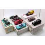 A collection of eight various boxed (but a/f) Franklin Mint diecast vehicles to include a Coca-