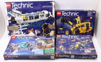 4 various Lego Technic sets comprising No. 8480 Space Shuttle, No. 8459 Pneumatic Front End