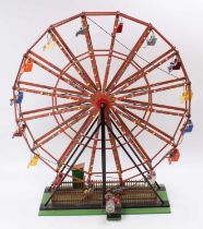 A collection of six scratchbuilt and battery operated mainly wooden constructed fairground rides, to