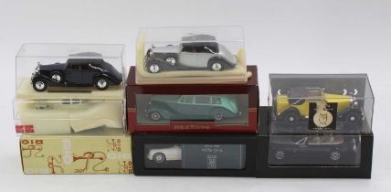 Collection of mixed 1/43rd scale model Rolls Royce vehicles, to include Rex Toys, Rio and others