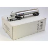 A Franklin Mint 1/43 diecast model of the Ultimate Mobil Mack Tractor Unit and Tanker Trailer,