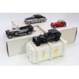 A collection of four various boxed Franklin Mint 1/24 scale diecast vehicles to include a Rolls