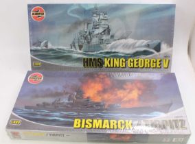 An Airfix 1/400 scale factory sealed military ship group to include HMS King George V, and The