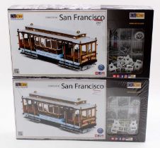 Two identical kits to build San Francisco Cable Car. Scale 1:24. Made by OcCre – Creaciones Y Diseno