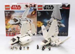 Lego Star Wars boxed group of 2 comprising No. 75221 Imperial Landing Craft, and No. 75302