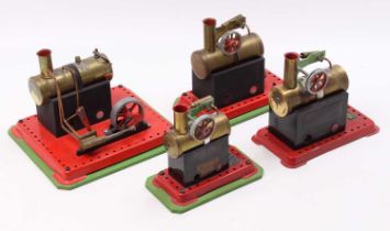 A collection of four Mamod spirit fired live steam engines, of all horizontal formation, various