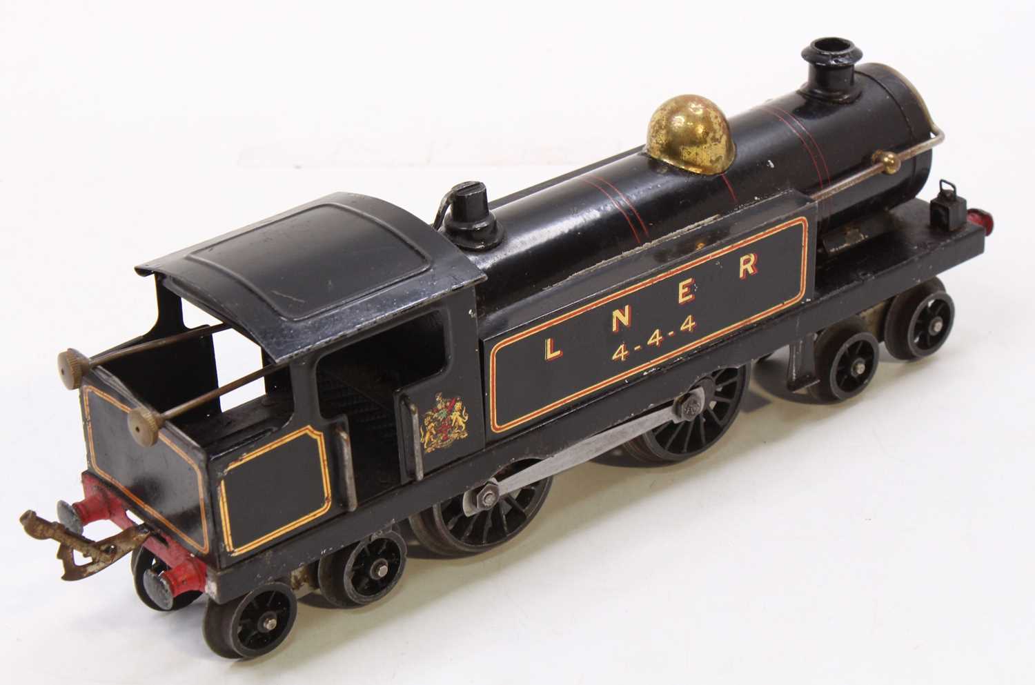 1924-26 Hornby No.2 clockwork tank loco, 4-4-4, LNER black, crest on cab front, brass dome, 5 boiler - Bild 2 aus 3