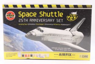 An Airfix 1/144th scale No. 10170G NASA Space Shuttle 25th Anniversary Edition Set to build one of