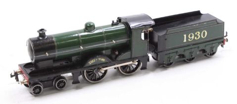 3301/0 Bassett-Lowke 0-gauge ‘Duke of York’ 4-4-0 clockwork loco & tender, green with black/white