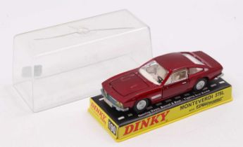 Dinky Toys No. 190 Monteverdi 375L, metallic red body, with a white interior, detailed cast hubs,