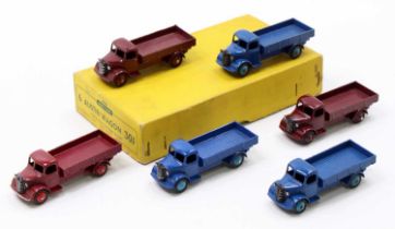 Dinky Toys No. 30J Austin Wagon original trade box containing 6 examples, with 3 being in blue, with