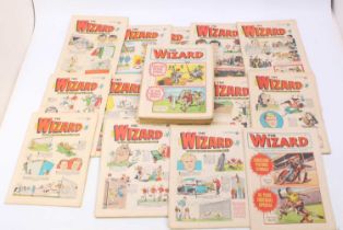 A collection of mixed 1970s and 1960s Wizard Comics to include No. 7 March 28th 1970 together with