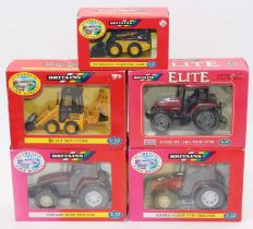 Britains 1/32nd scale boxed farming and construction related diecast model group of 5 comprising No.