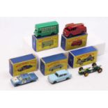 Matchbox Lesney boxed model group of 5 comprising No. 46 Pickfords Removals Van, No. 55 Ford