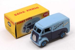 Dinky Toys No. 465 Morris Commercial delivery van in "Capstan" livery, comprising a two-tone blue
